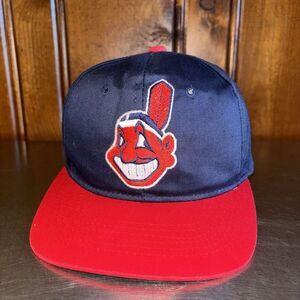 VTG Cleveland Indians Chief Wahoo New Era KMG 90s Pro Model Youth Snapback‎ Hat